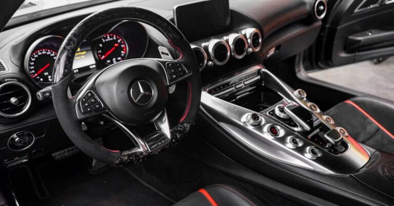 Features - The Interior of a Mercedes Benz Car